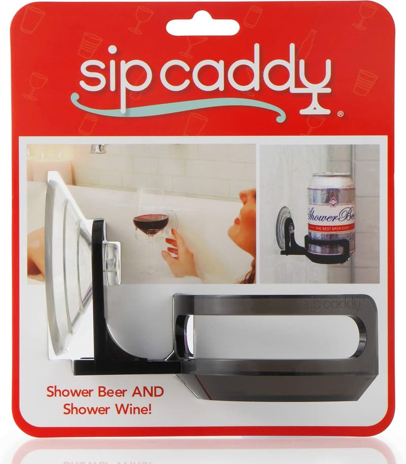 Portable Shower Beer & Bath Wine Holder with Suction Cup