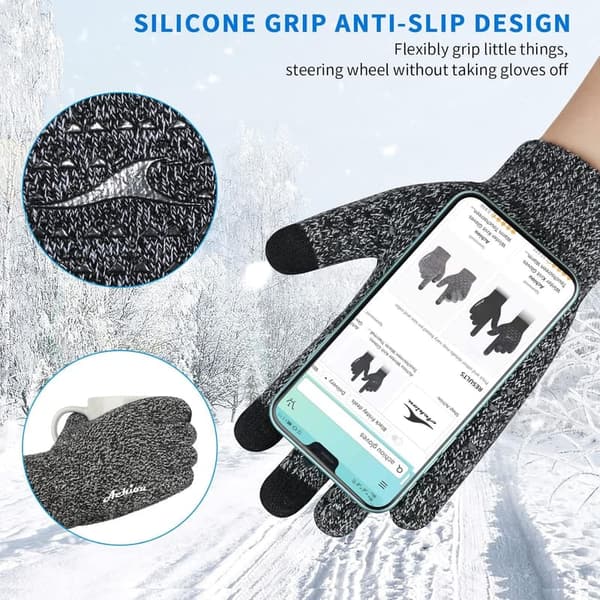 Upgraded Touchscreen Winter Gloves for Men and Women