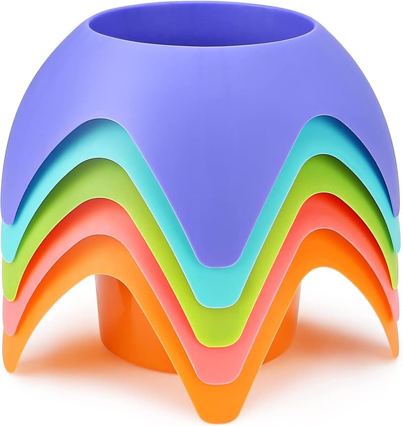 Beach Vacation Must-Have: Multicolor Sand Coasters (5-Pack)