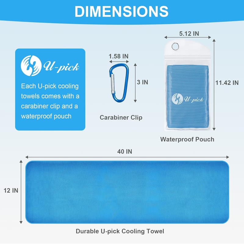 Cooling Towels for Gym & Sports - Soft Breathable Ice Towels