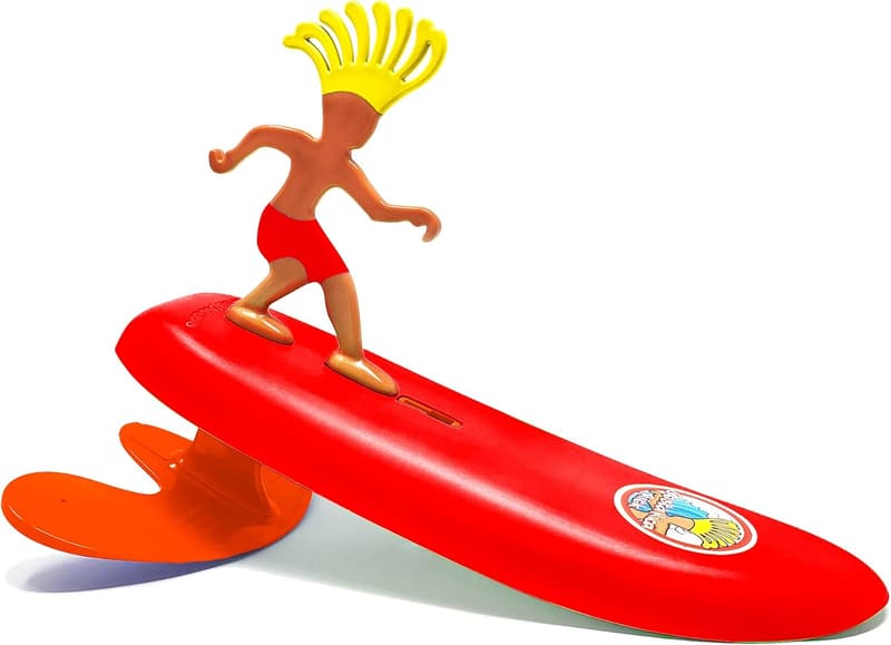 Beach Toy Set: Wave-Powered Mini-Surfer & Surfboard