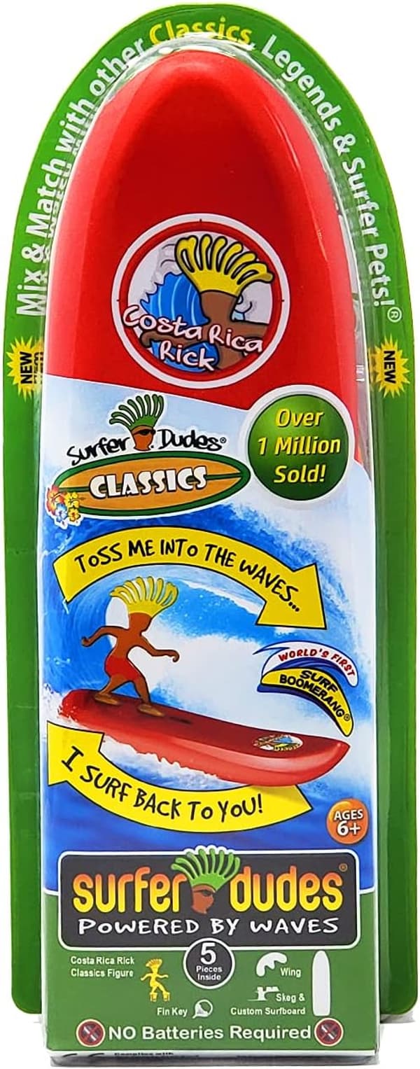 Beach Toy Set: Wave-Powered Mini-Surfer & Surfboard