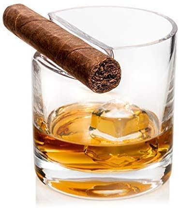 Whisky Cigar Glass Set - Custom Gift Box for Groomsmen