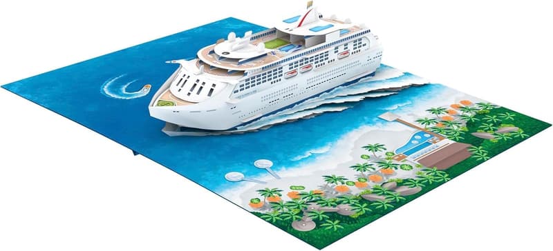 3D Pop-Up Cruise Card - Handmade Souvenir for All Occasions