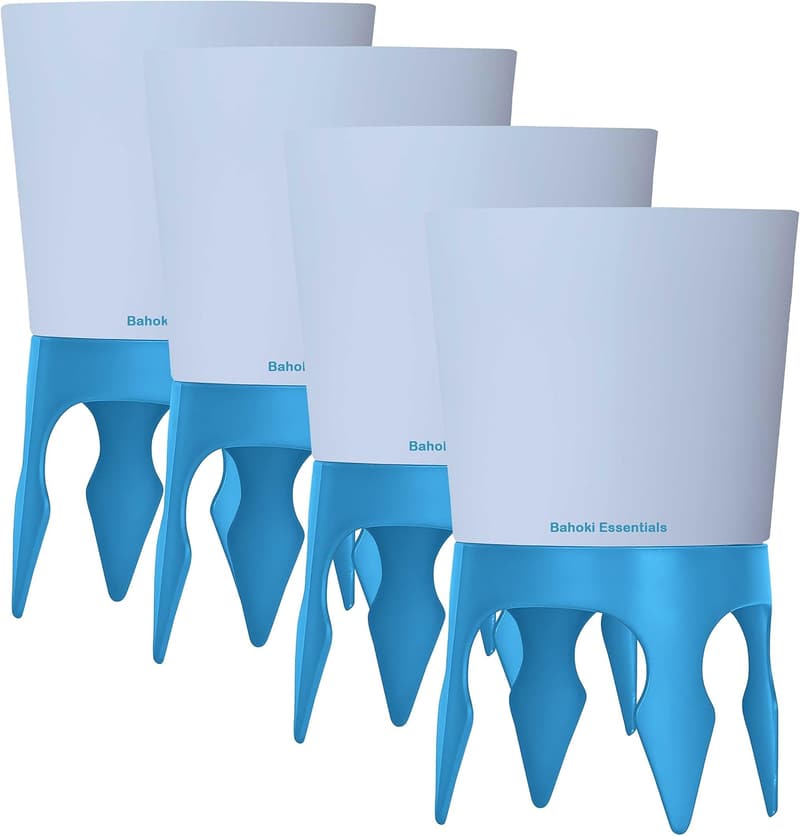 Beach Drink Holder Coaster Set - 4 Pack for Bottles & Sunglasses
