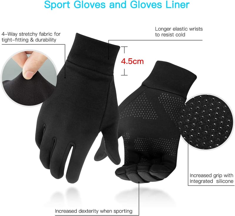 Lightweight Touch Screen Running Gloves for Men and Women