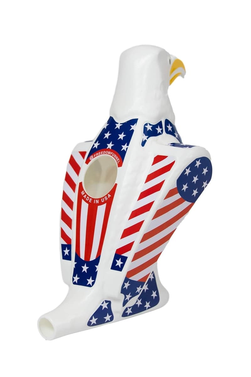 4th of July American Flag Beer Bong with Bald Eagle