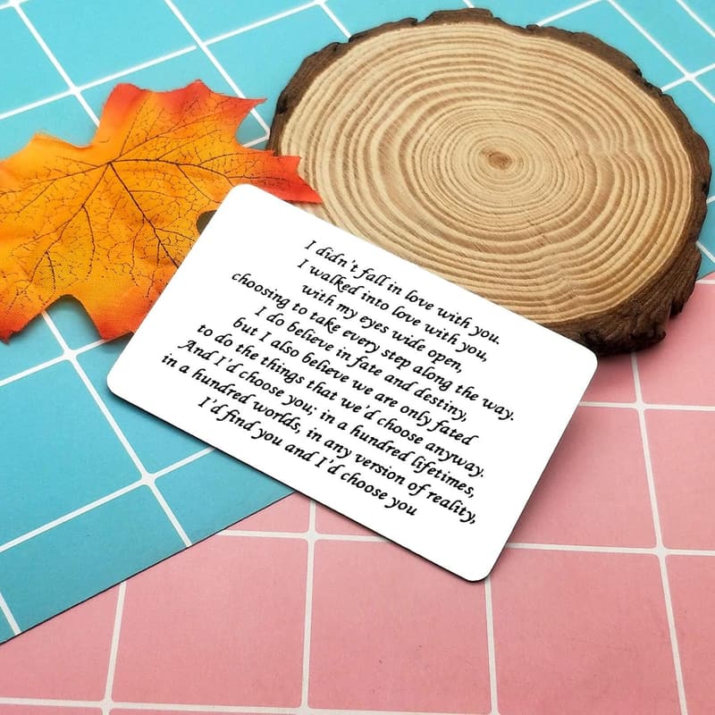 Anniversary Gift: Personalized Stainless Steel Wallet Card for Him