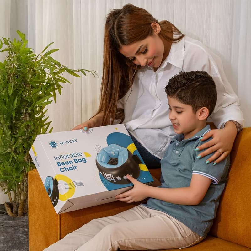 Kids Gaming Chair - 2-in-1 with Cup Holder & Side Pockets