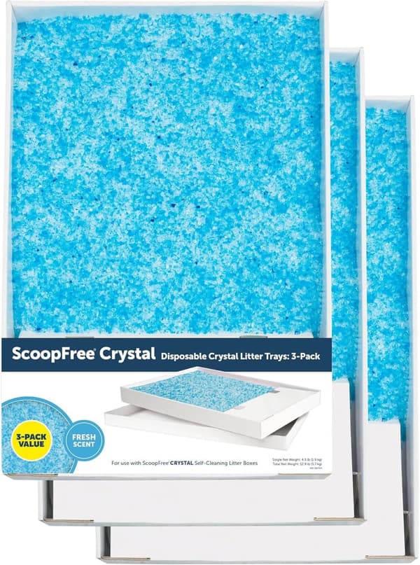 PetSafe ScoopFree Crystal Cat Litter - Fresh Scent, Pack of 3