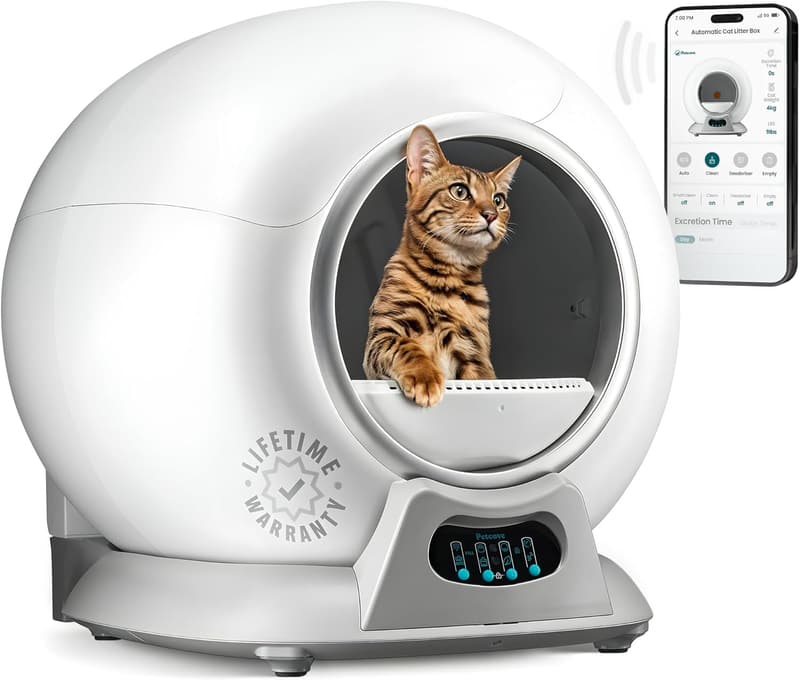 Automatic Self-Cleaning Litter Box with Smart App Control