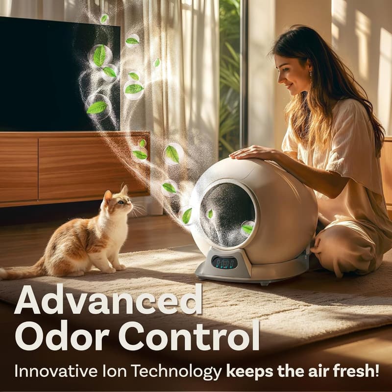 Automatic Self-Cleaning Litter Box with Smart App Control