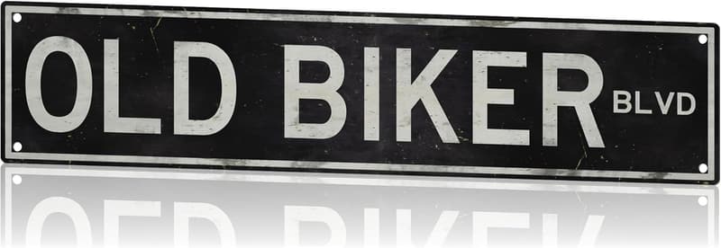Vintage Motorcycle Metal Sign for Man Cave Decor