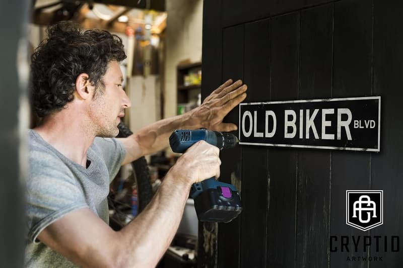 Vintage Motorcycle Metal Sign for Man Cave Decor