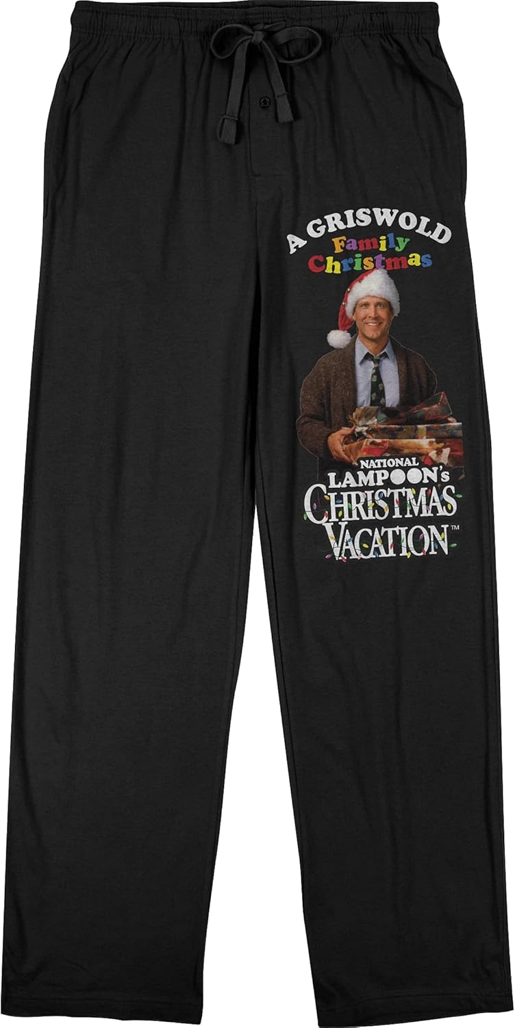 Clark Griswold Santa Men's Black Pajama Pants