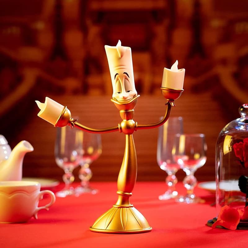 Beauty and The Beast Resin Candle Holder with LED Lights