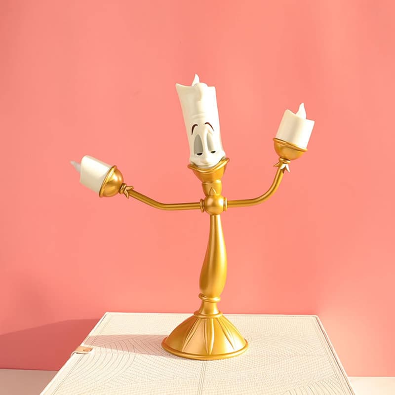 Beauty and The Beast Resin Candle Holder with LED Lights