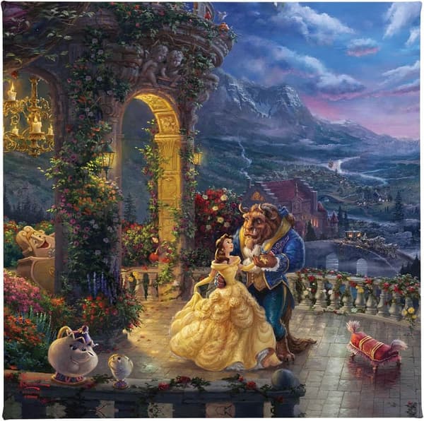 Disney Beauty and the Beast Canvas Art - Dancing in the Moonlight 14