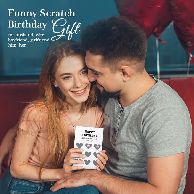 Funny Birthday Scratch-Off Card for Boyfriend with Envelope
