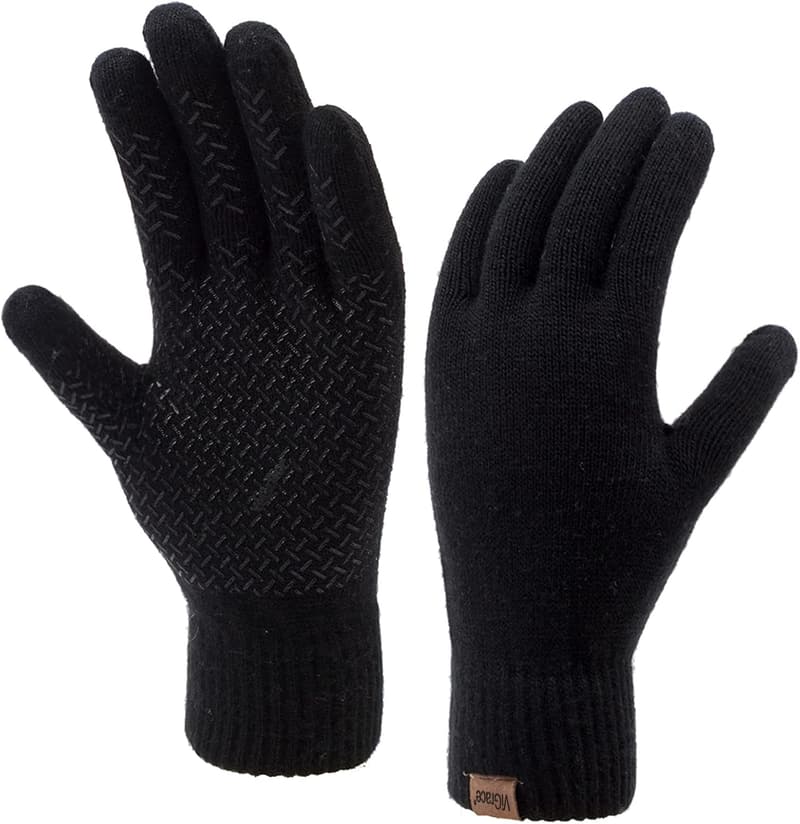 Warm Winter Touchscreen Gloves for Men and Women - Anti-Slip Knit