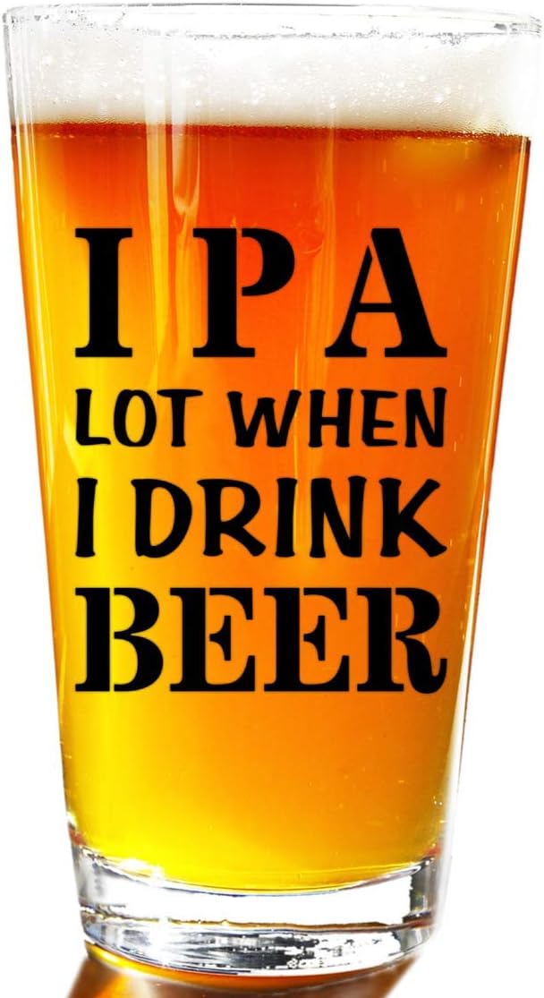 Funny Beer Mug for Pint Lovers - Great Gift for Dad or Mom
