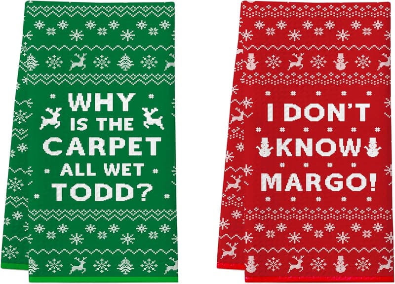 Funny Christmas Kitchen Towels - Griswold Family Decor