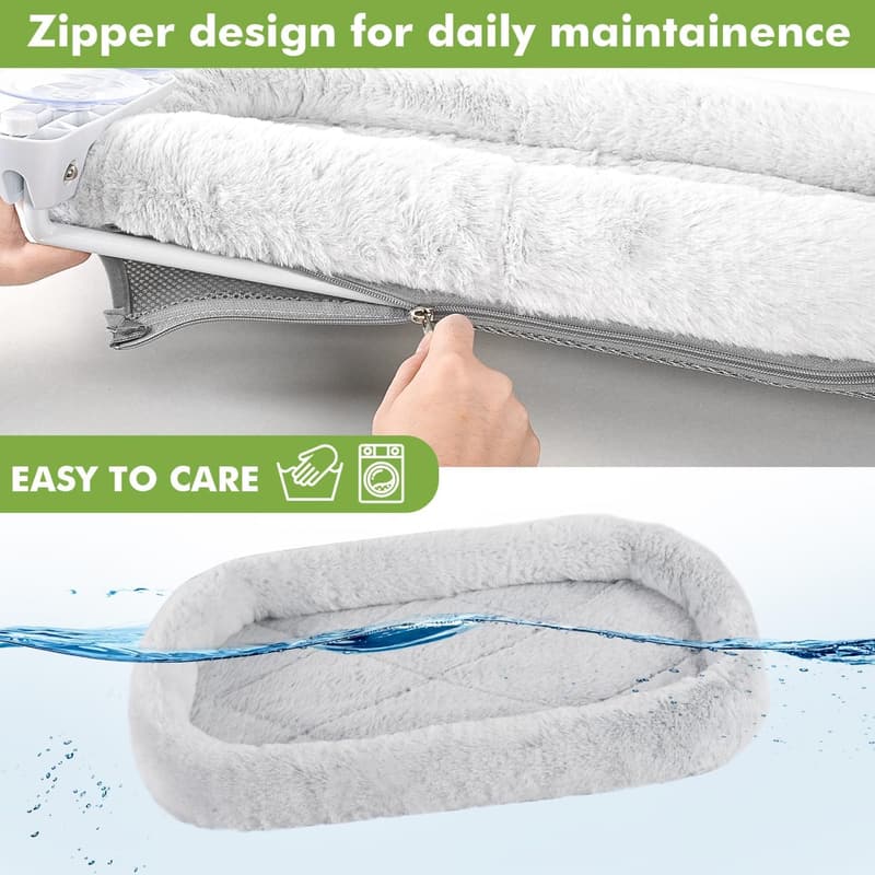 Foldable Cat Window Perch Hammock Bed with Bolster Cushion