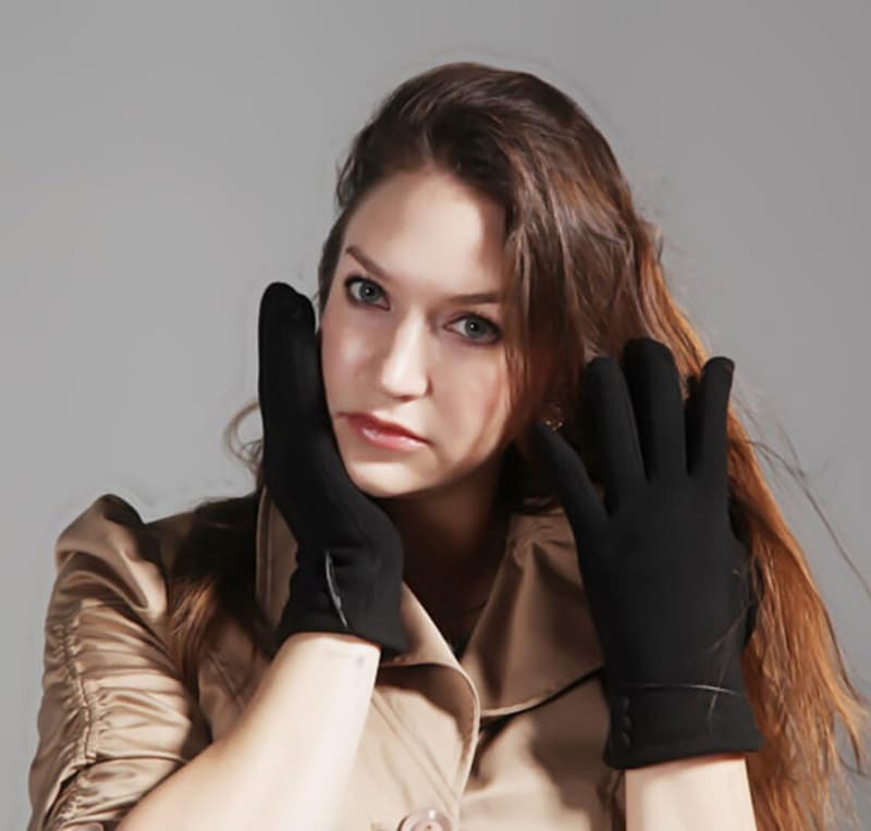 Warm Fleece Touchscreen Gloves for Women - Windproof Winter Gear