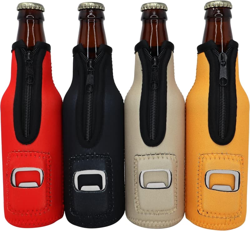 Funny BBQ Master Cooler for Dad - Insulated 12 oz Bottle Sleeve
