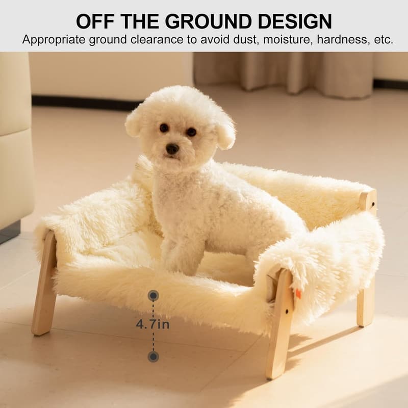 Elevated Cat Sofa Bed with Removable Cover for Indoor Pets