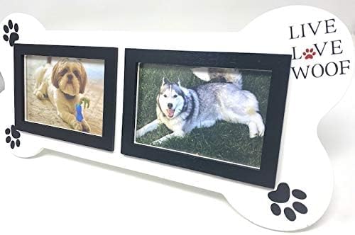 Pet Photo Frame - Bone-Shaped 4x6 Collage for Dog Lovers