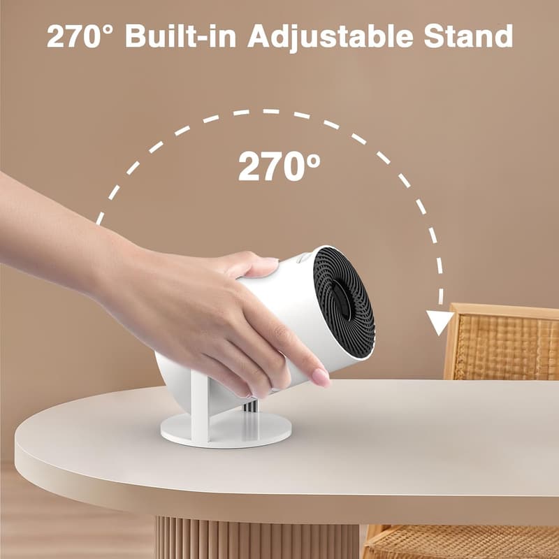 PANSEBA 270° Adjustable Mini Projector with WiFi 6 & Bluetooth