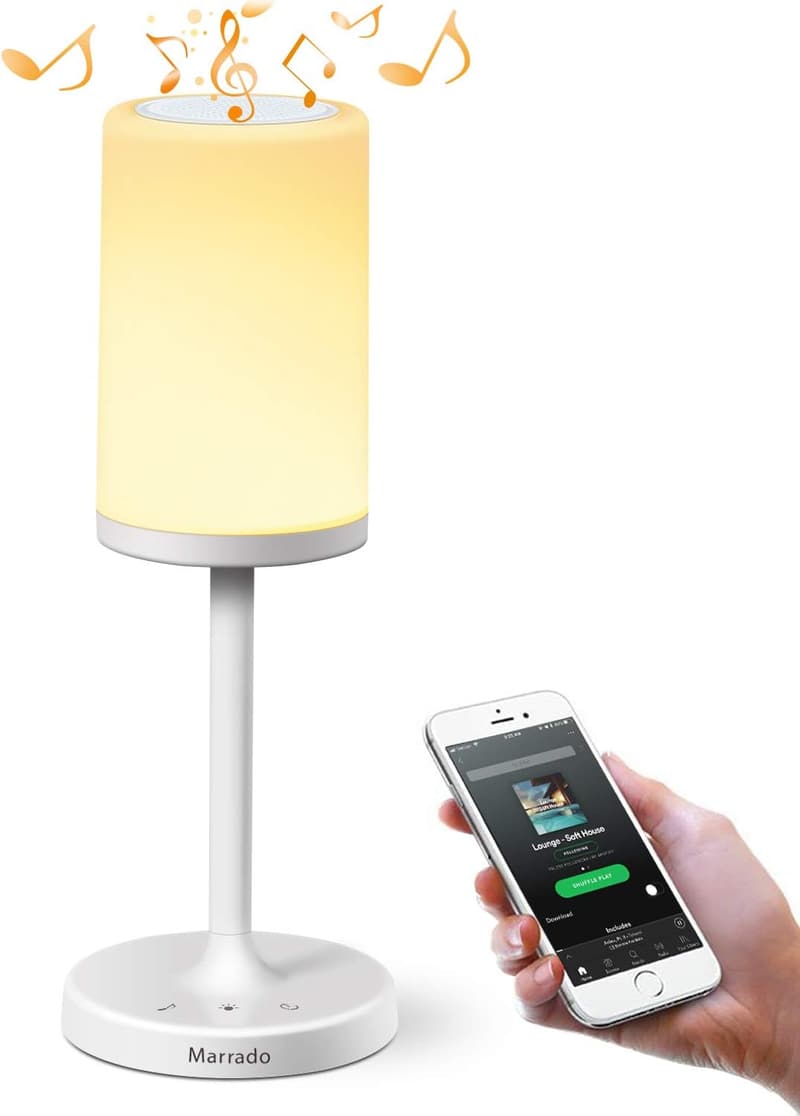 Portable Bluetooth Speaker & Smart Touch Table Lamp, Dimmable