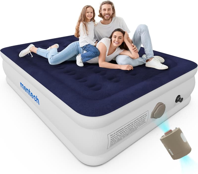 Queen Air Mattress with Built-in Pump, 18