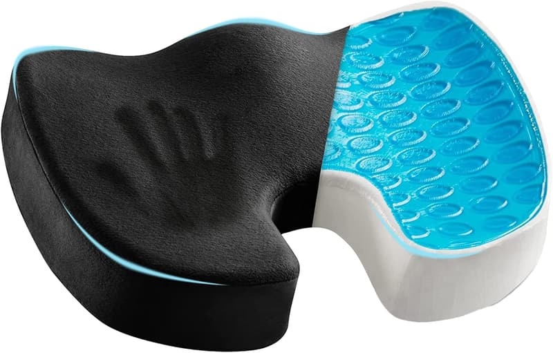 Memory Foam Cooling Gel Seat Cushion for Pain Relief