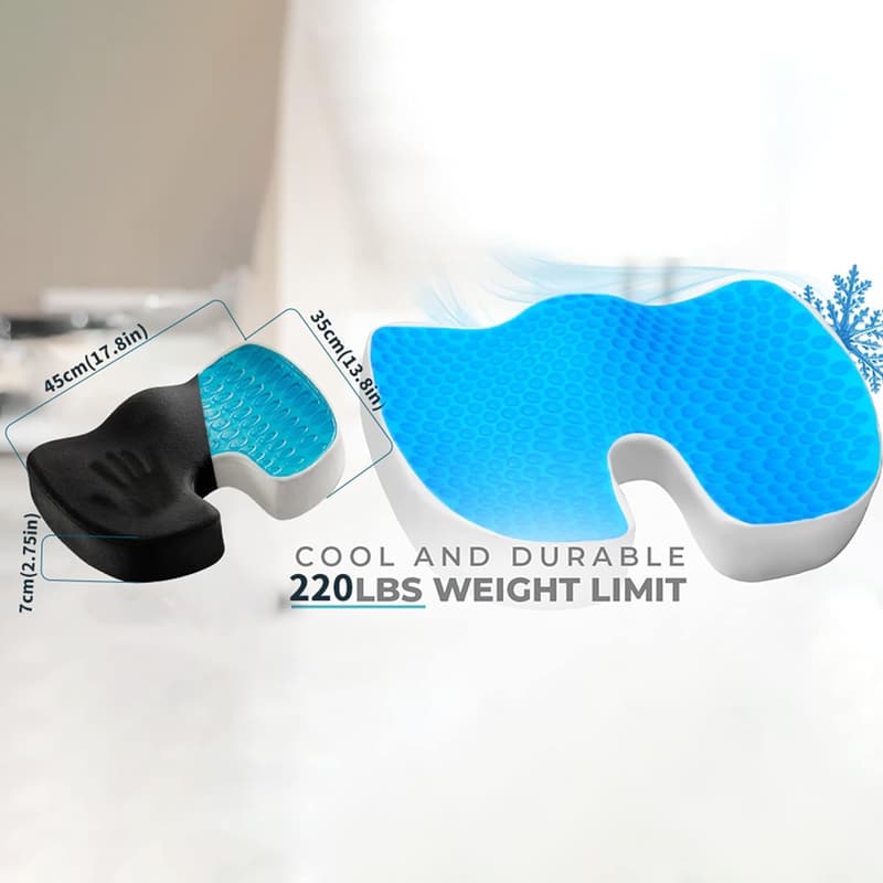 Memory Foam Cooling Gel Seat Cushion for Pain Relief