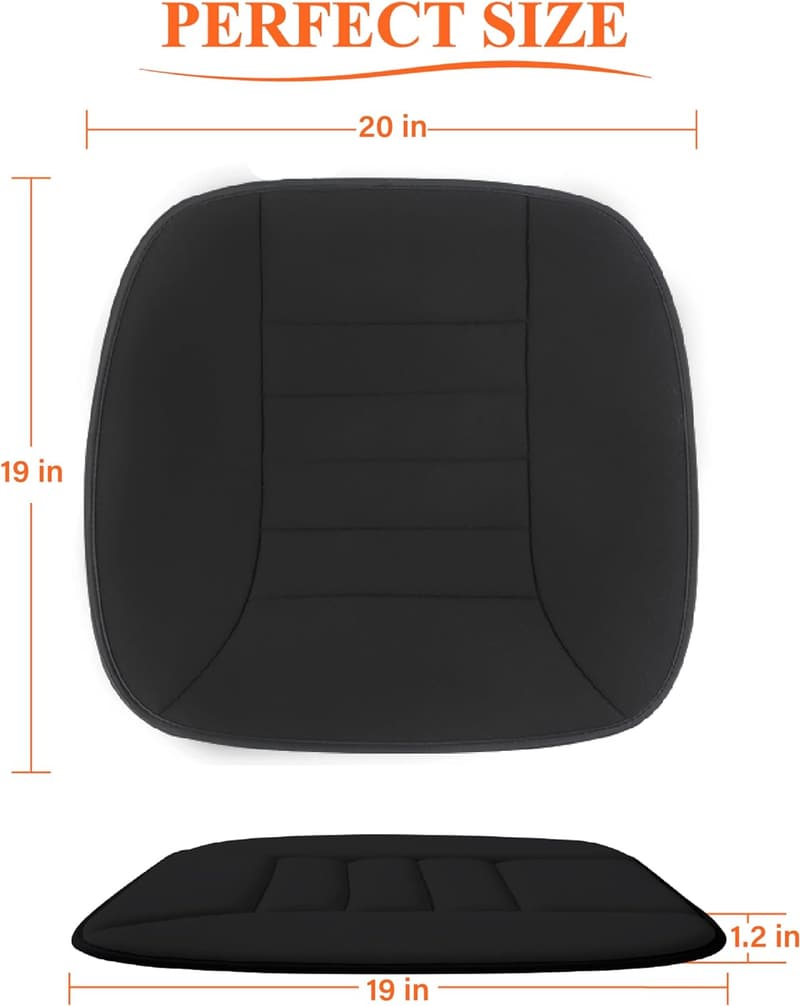 Memory Foam Car Seat Cushion for Comfort - Black