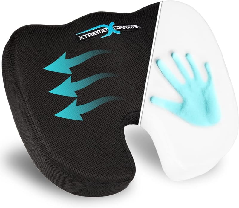 Xtreme Comforts Office Chair Cushion - Padded Foam Support