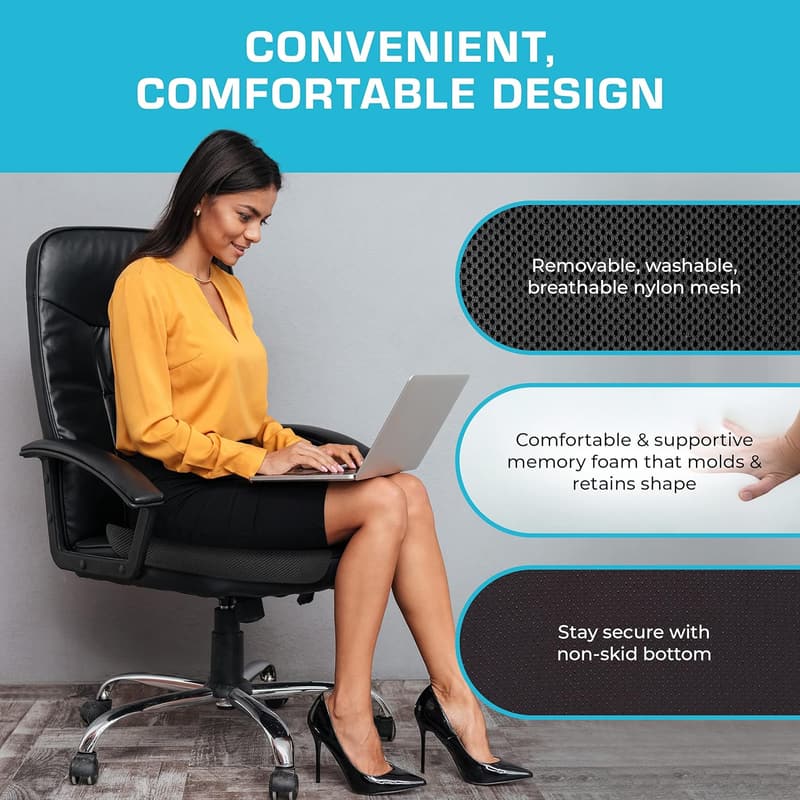 Xtreme Comforts Office Chair Cushion - Padded Foam Support