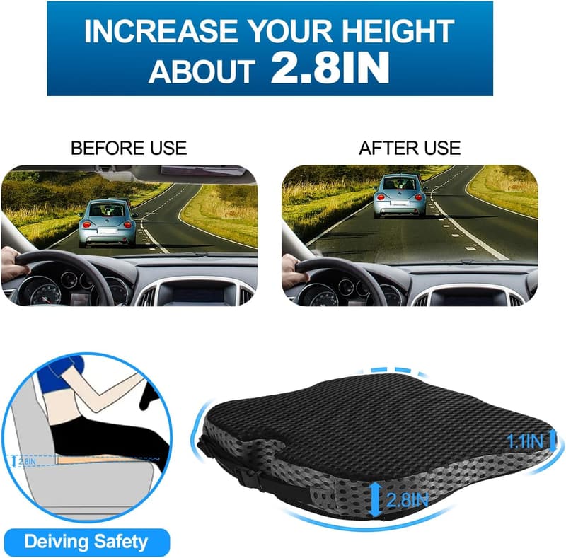 Memory Foam Car Seat Cushion for Sciatica Relief