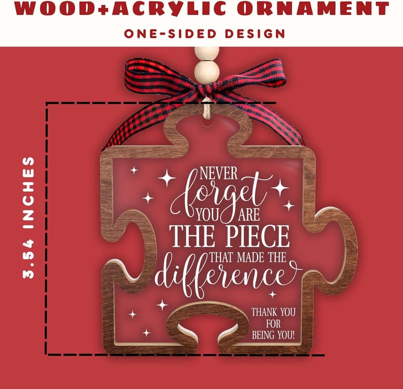 Teacher Appreciation Acrylic Ornament - Thank You Gift for Employees