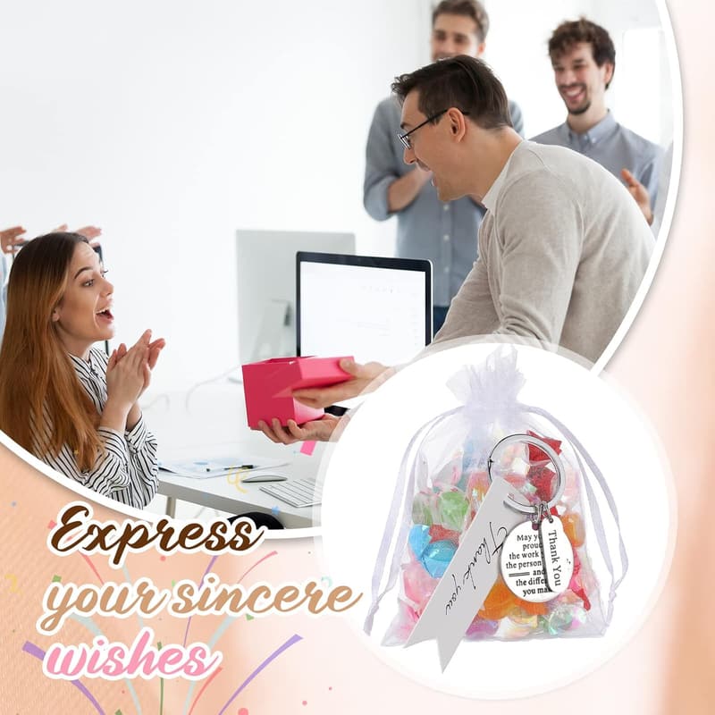 Employee Appreciation Gift Set: 72 Thank You Bags & Cards