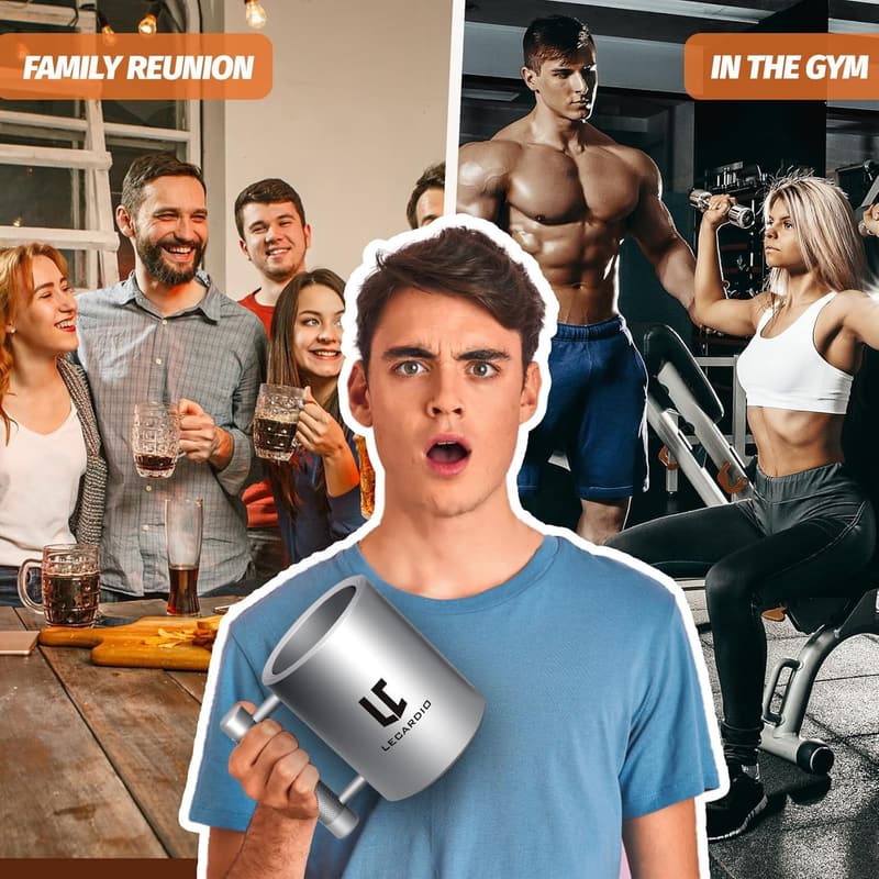 Durable 22LB 13 oz Fitness Mug for Gym Lovers & Beer Enthusiasts