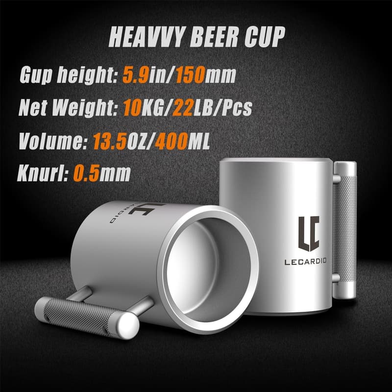 Durable 22LB 13 oz Fitness Mug for Gym Lovers & Beer Enthusiasts