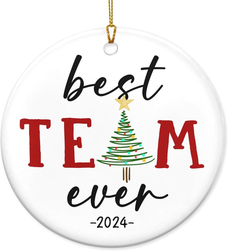 2024 Christmas Ceramic Ornaments for Coworker Appreciation