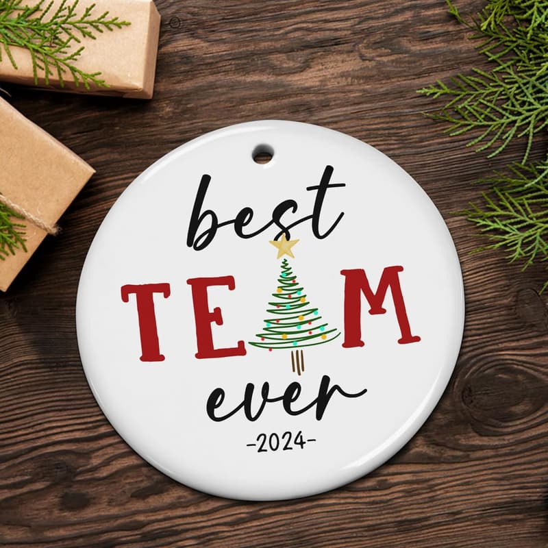 2024 Christmas Ceramic Ornaments for Coworker Appreciation