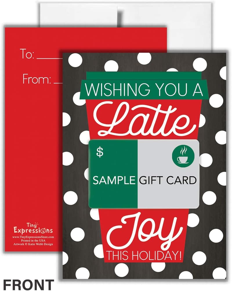 Christmas Appreciation Coffee Gift Card Holders (4 Pack)