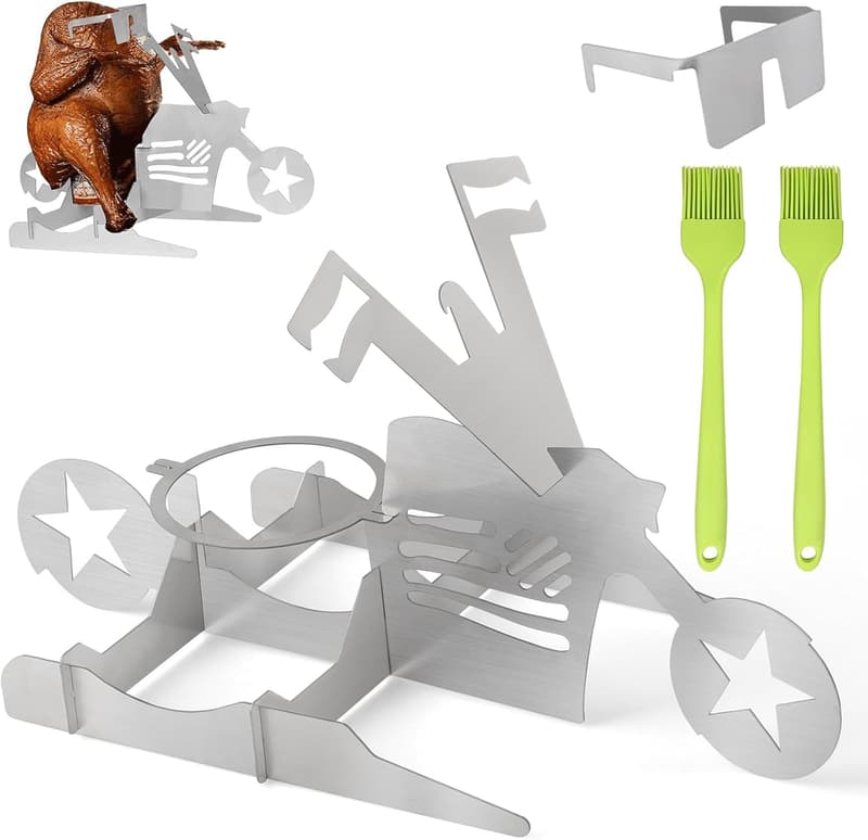 Portable Beer Can Chicken Holder for Outdoor BBQ Grill