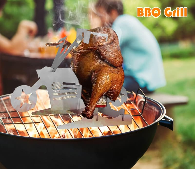 Portable Beer Can Chicken Holder for Outdoor BBQ Grill