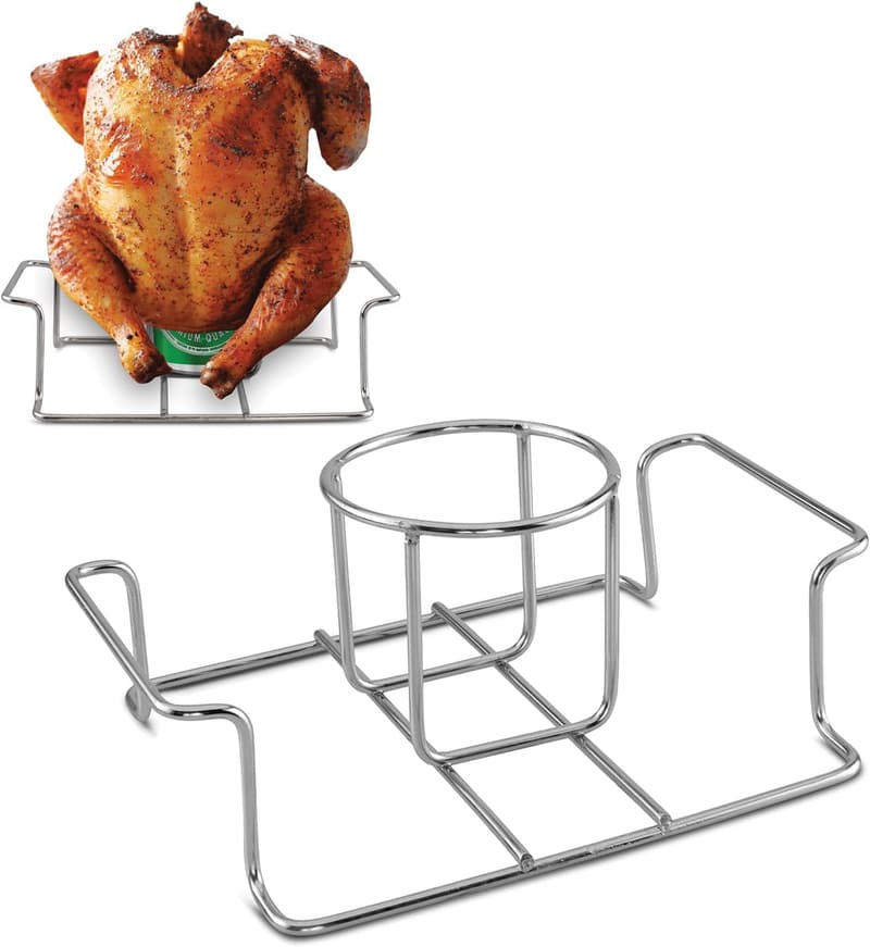 Premium Stainless Steel Beer Can Chicken Holder for Grilling